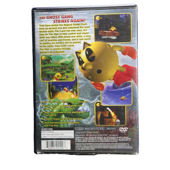 Pac-Man World 2 (Sony PlayStation 2, 2002) - NO MANUAL‎ - Picture 2 of 4